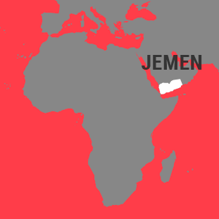 Karte vom Jemen