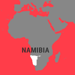 Karte von Namibia